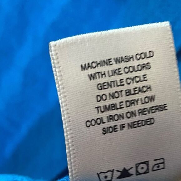 John Mark Sz M Blue Collar Large Button Front Short Sleeve Relaxed Fit Shirt - Picture 5 of 6